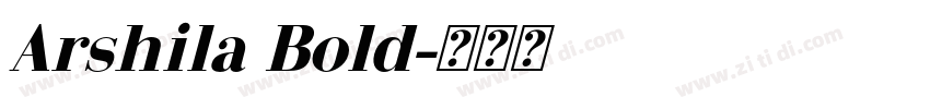 Arshila Bold字体转换